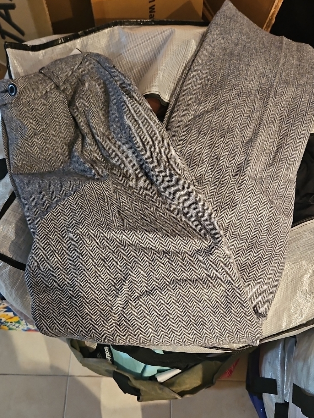 Vintage Pendleton 100% Purenew Wool Woolmark Gray Herringbone Hounds Dress Pants